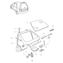Madlo -popruh zadního víka Pick up-,Van plus a jiné