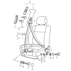 Podložka na šroub upevnění bezpečnostního pásu 