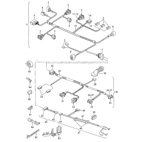 Kabeláž zadních světel Felicia Combi