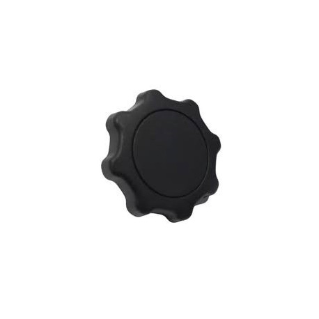 Knoflík pro nastavení polohy bederní opěrky, provedení šedá střední.