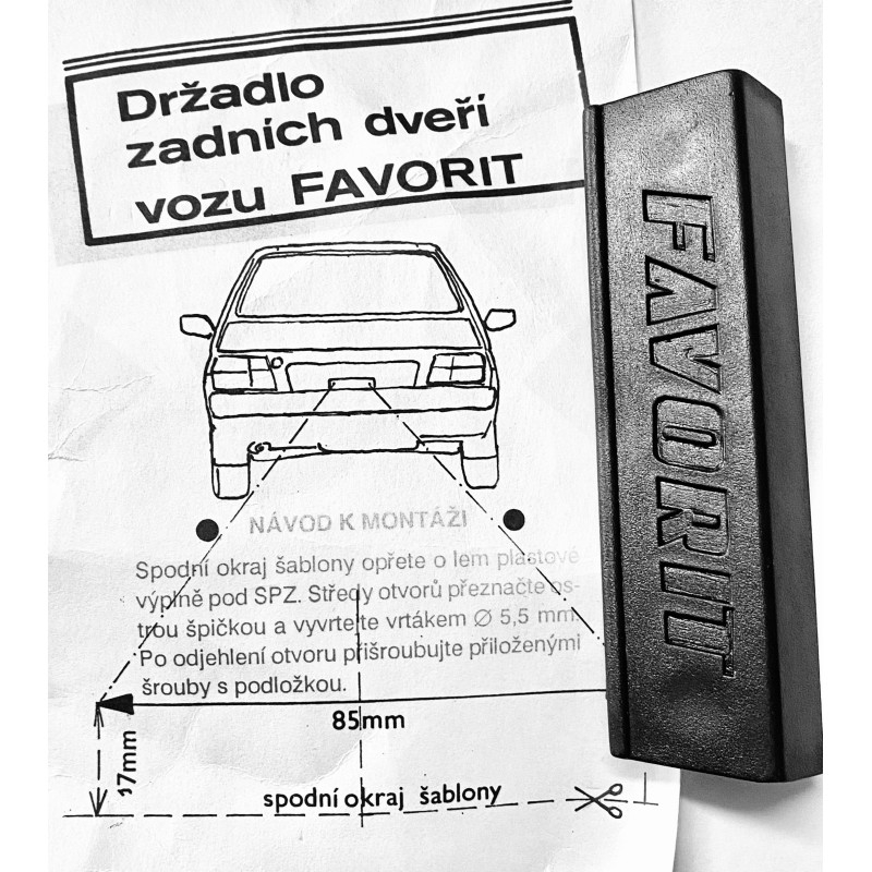Držadlo na otevírání kufru Favorit